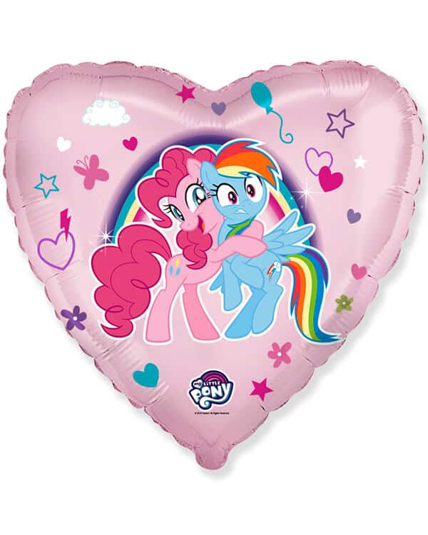 201706_Шар_(18_46_см)_Сердце_My_Little_Pony_Лошадки_Пинки_Пай_и_Радуга_Розовый_1_шт Сердце Лошадки Пинки Пай и Радуга — изображение 1